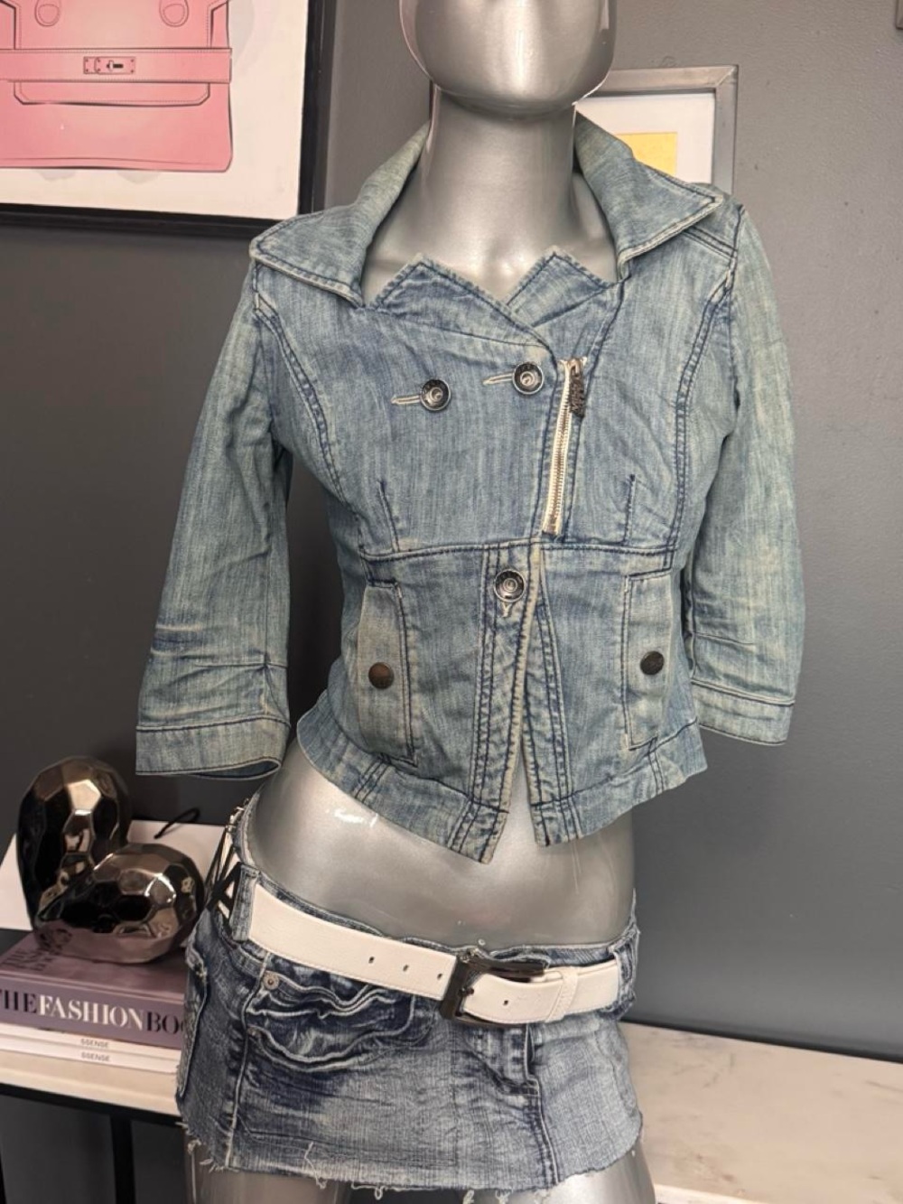 Miss Sixty Y2K Cropped Denim Jacket - Picture 5 of 8